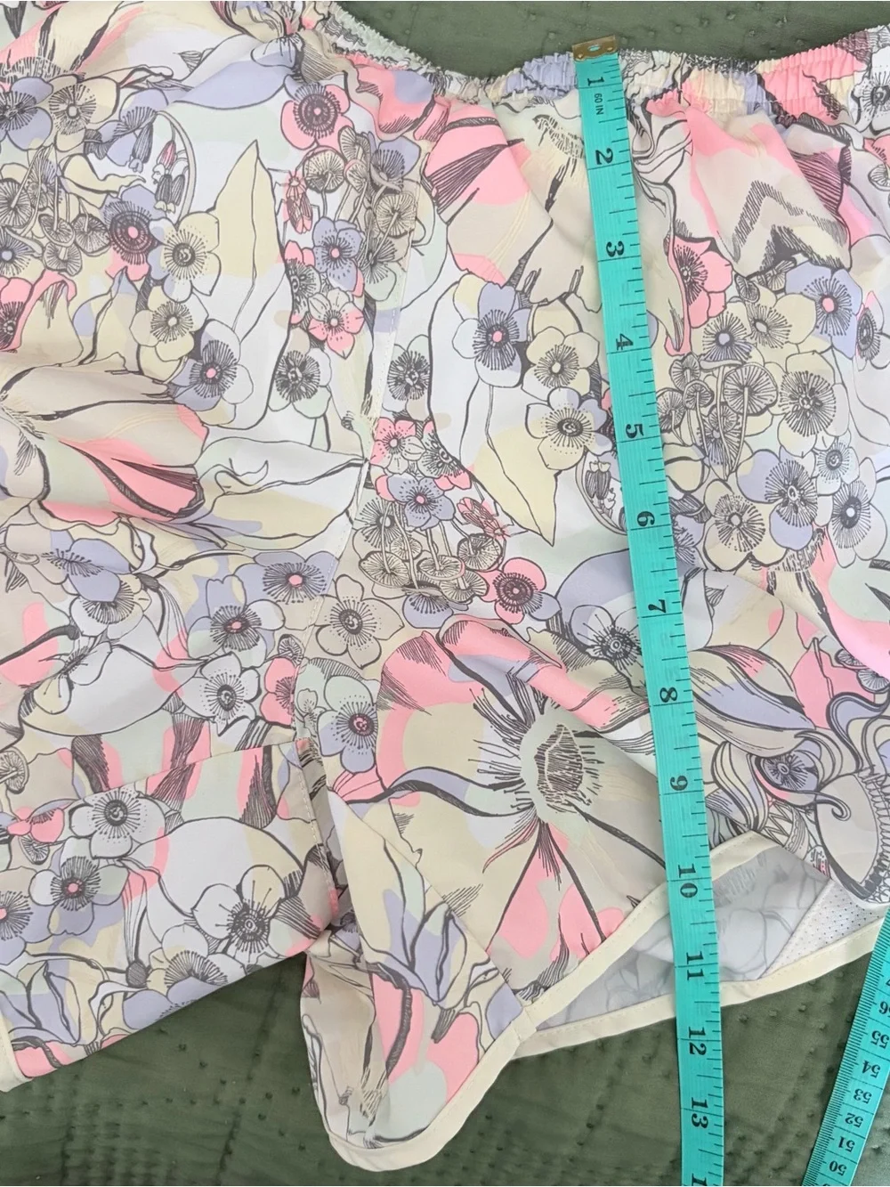 Nike Floral Print Kids Shorts - Pastel Pink, Lilac & Cream